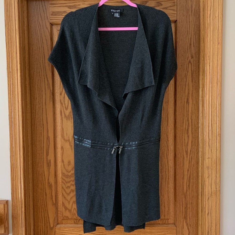 Etcetera Long Vest Cardigan